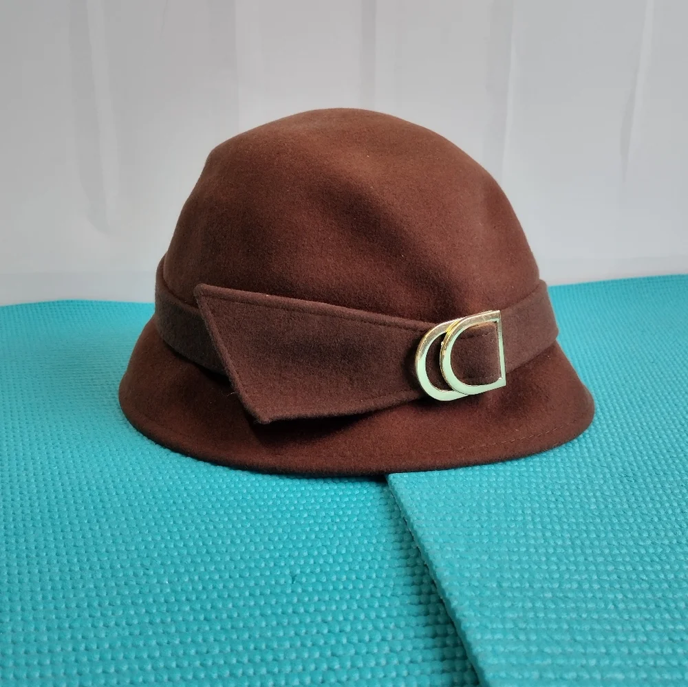 August Women's Bucket Hat 100% Wool Brown